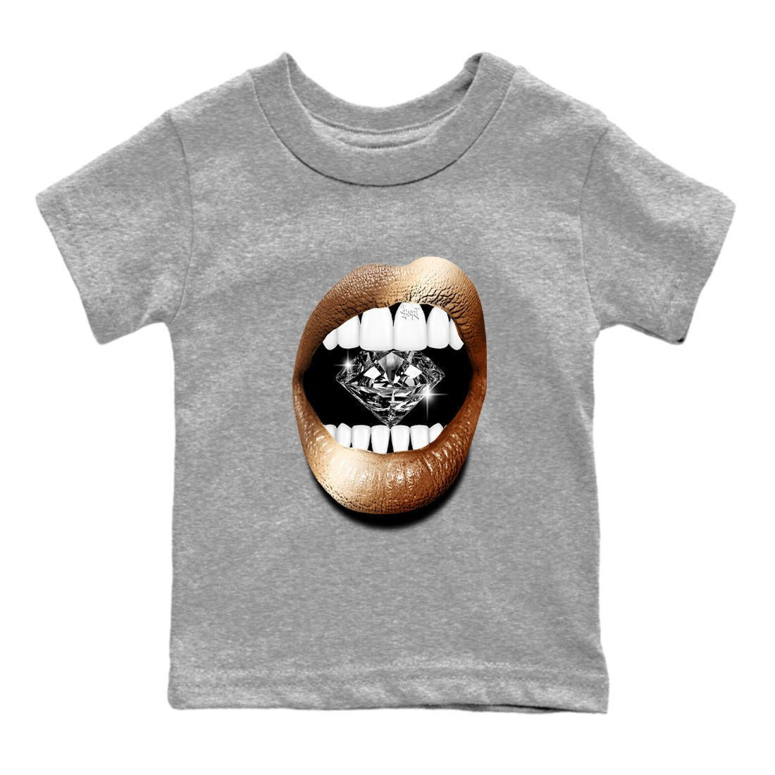 Foams One Metallic Copper shirts to match jordans Lips Diamond sneaker match tees Air Foamposite One Metallic Copper match shoes to clothes SNRT Sneaker Tees Youth Baby Heather Grey 2 tee