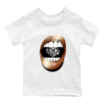 Foams One Metallic Copper shirts to match jordans Lips Diamond sneaker match tees Air Foamposite One Metallic Copper match shoes to clothes SNRT Sneaker Tees Youth Baby White 2 tee