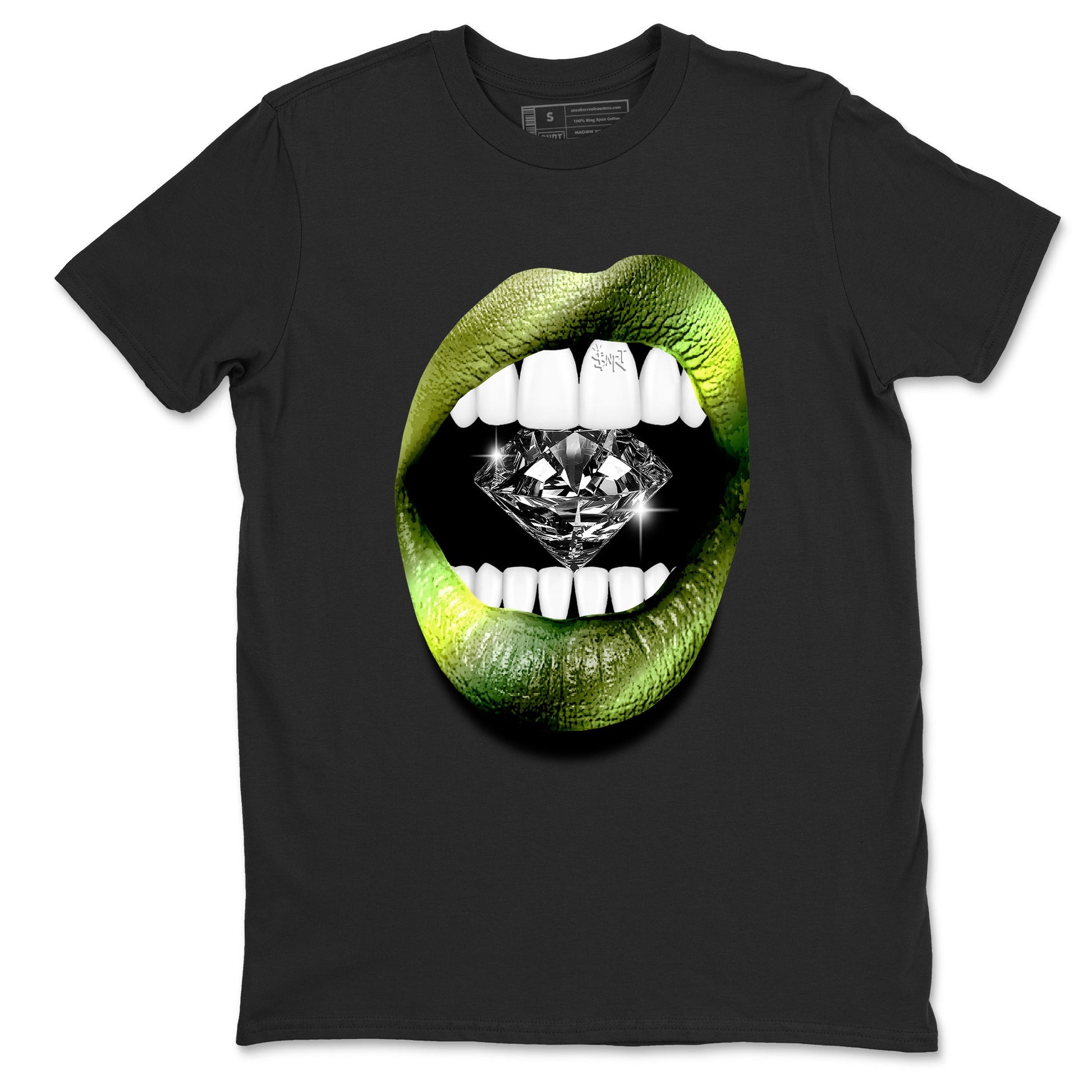 Best Christmas gifts for sneakerheads - Sneaker Tees To Match Air Foamposite One Pine Green Sneakers – Lips Diamond Tee Black 2