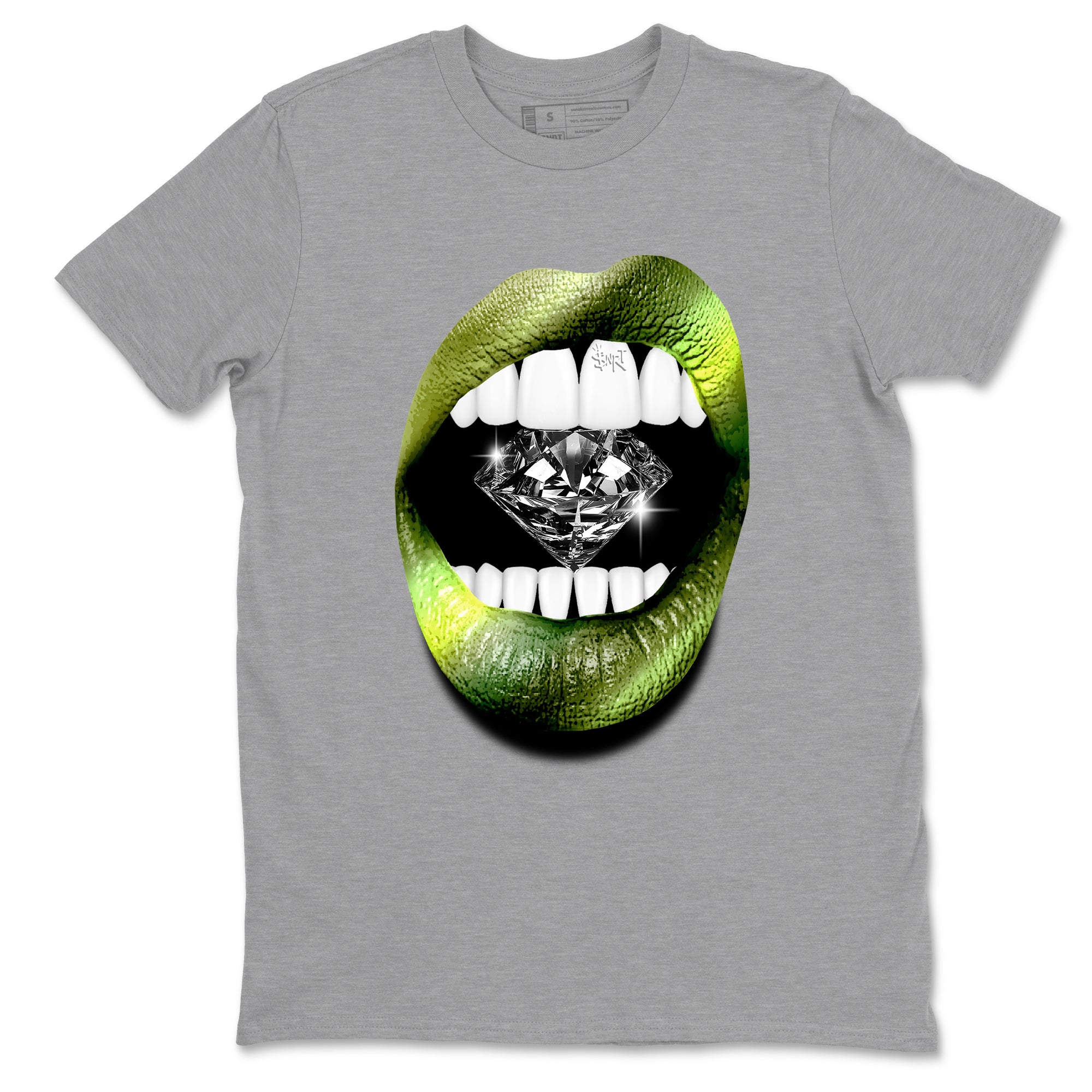 Best Christmas gifts for sneakerheads - Sneaker Tees To Match Air Foamposite One Pine Green Sneakers – Lips Diamond Tee Heather Grey 2