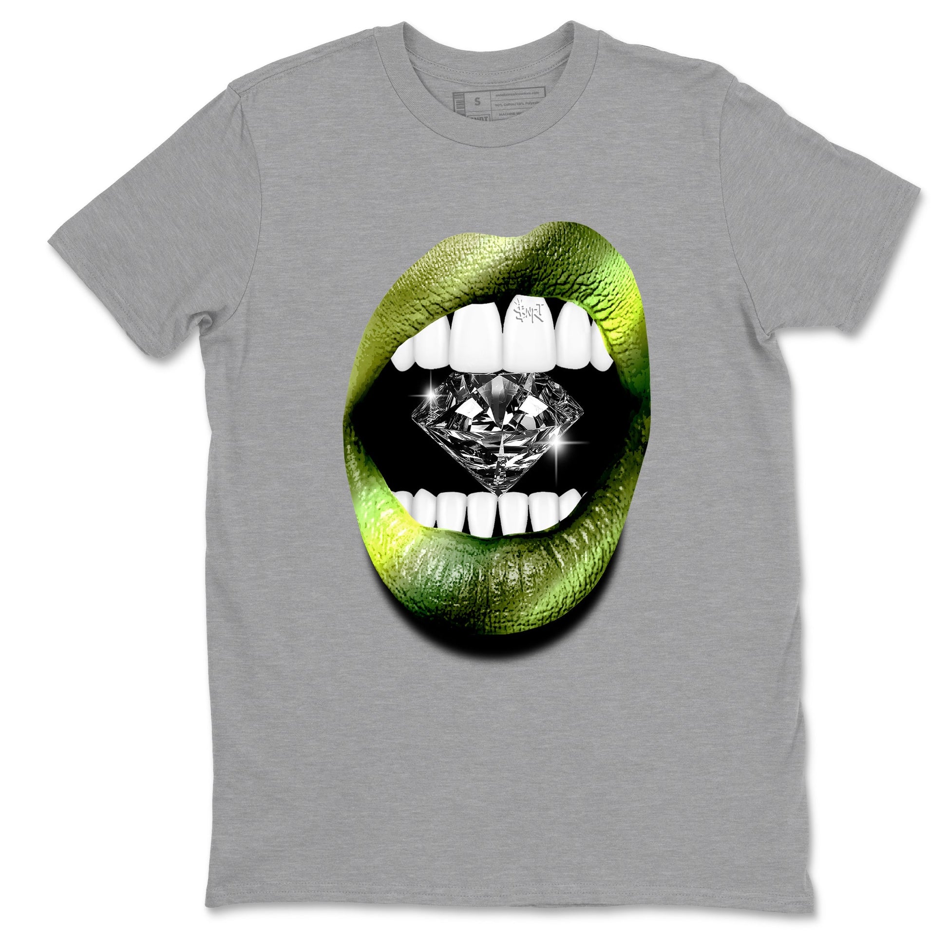 Best Christmas gifts for sneakerheads - Sneaker Tees To Match Air Foamposite One Pine Green Sneakers – Lips Diamond Tee Heather Grey 2