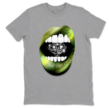 Best Christmas gifts for sneakerheads - Sneaker Tees To Match Air Foamposite One Pine Green Sneakers – Lips Diamond Tee Heather Grey 2