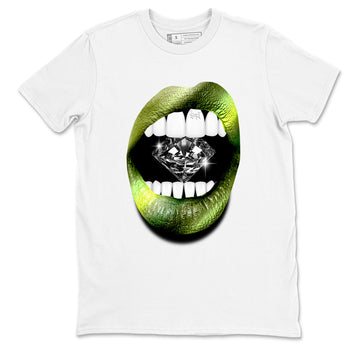 Best Christmas gifts for sneakerheads - Sneaker Tees To Match Air Foamposite One Pine Green Sneakers – Lips Diamond Tee White 2