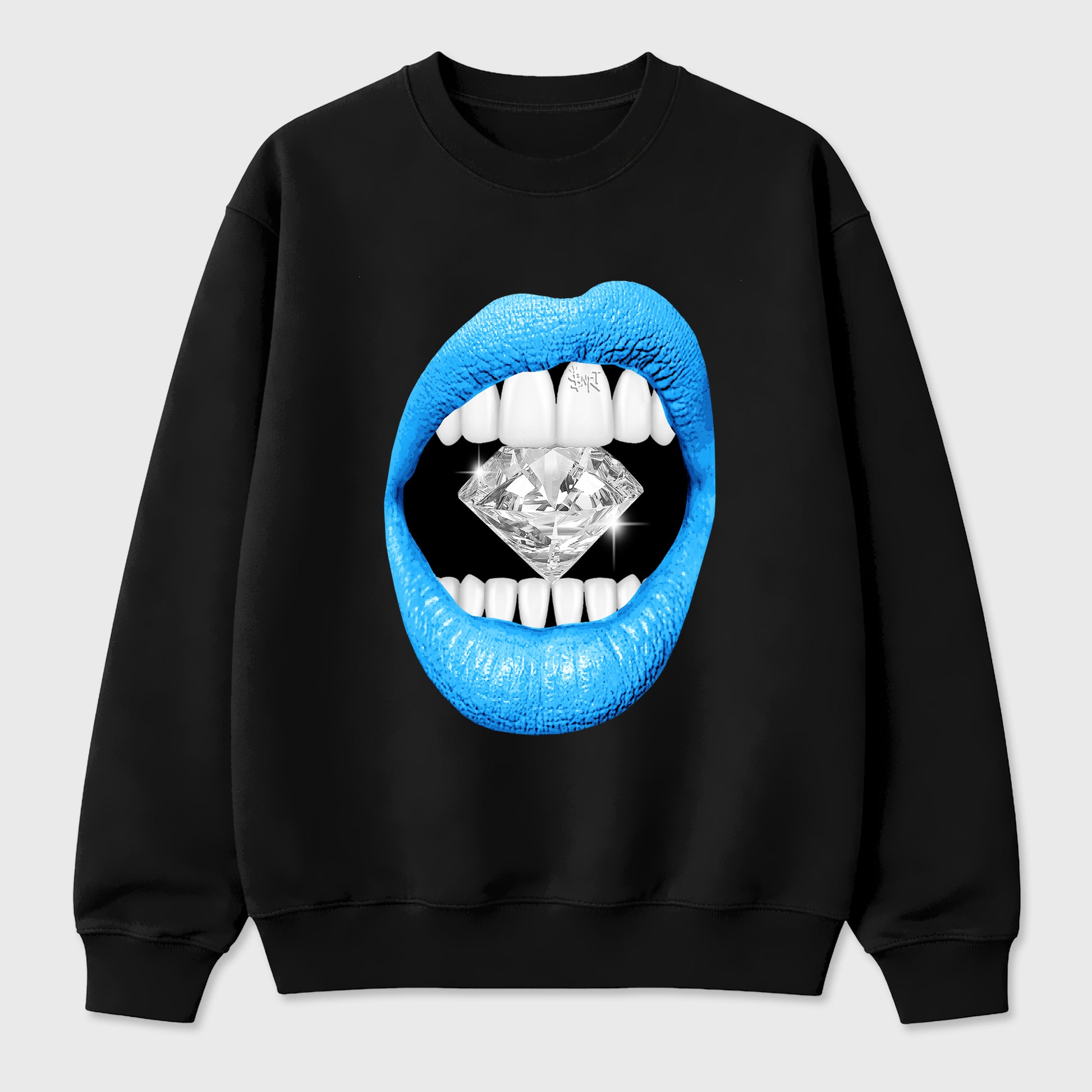 Best Sneakerfit Graphic Tee. Graphic Outfits. Sneaker Tees To Match Air Foamposite Pro University Blue Sneakers – Lips Diamond Tee Black 2