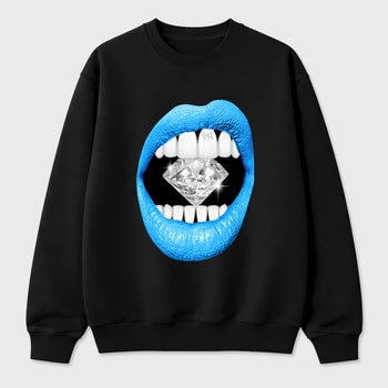 Best Sneakerfit Graphic Tee. Graphic Outfits. Sneaker Tees To Match Air Foamposite Pro University Blue Sneakers – Lips Diamond Tee Black 2