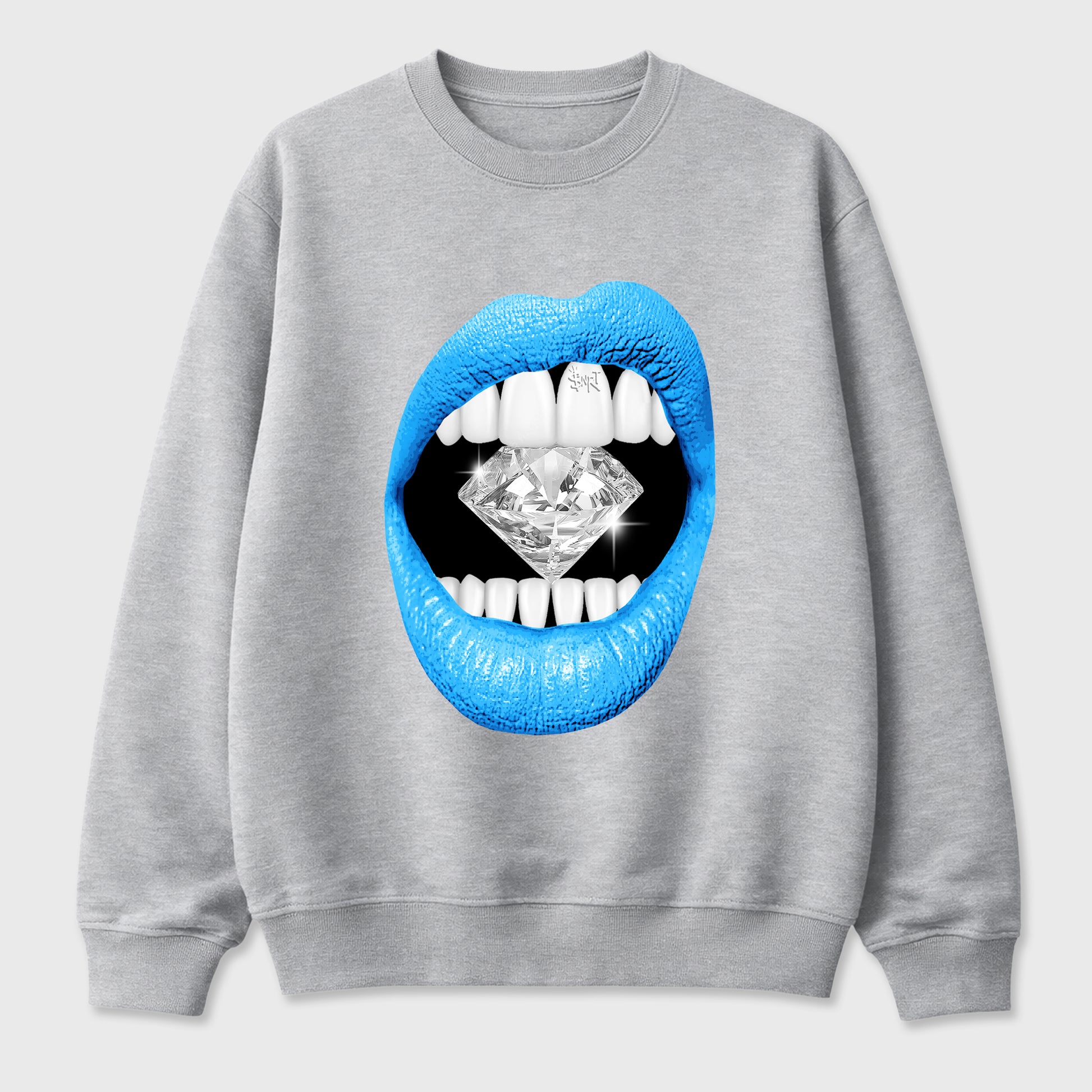 Best Sneakerfit Graphic Tee. Graphic Outfits. Sneaker Tees To Match Air Foamposite Pro University Blue Sneakers – Lips Diamond Tee Heather Grey 2