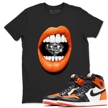 Sneaker match tees – Streetwear Graphic Tees Air Jordan 1 Shattered Backboard Sneakers – Lips Diamond Graphic Tee Black 1