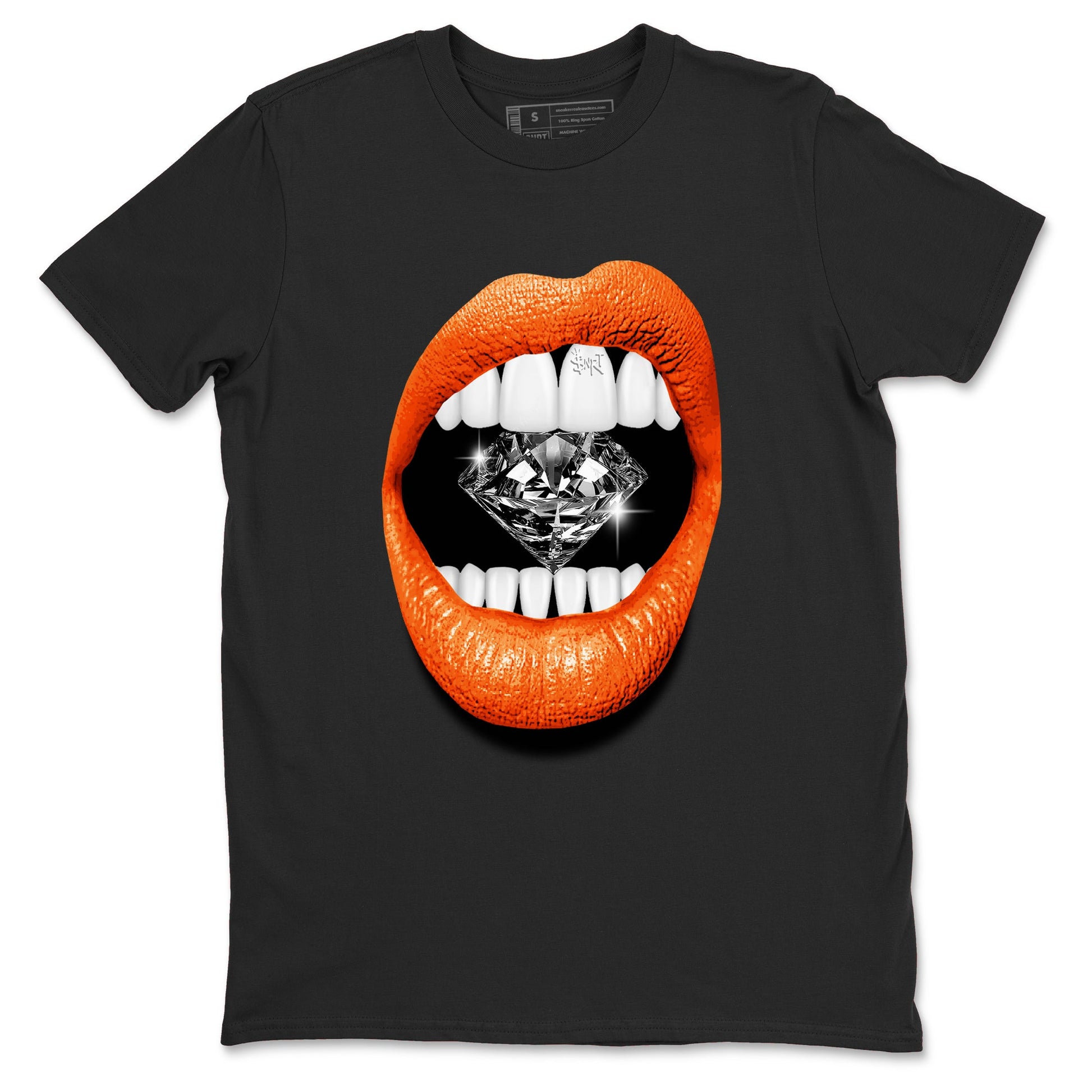 Sneaker match tees – Streetwear Graphic Tees Air Jordan 1 Shattered Backboard Sneakers – Lips Diamond Graphic Tee Black 2