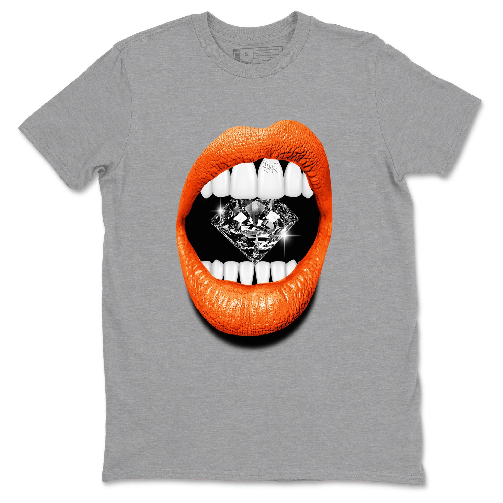 Sneaker match tees – Streetwear Graphic Tees Air Jordan 1 Shattered Backboard Sneakers – Lips Diamond Graphic Tee Heather Grey 2