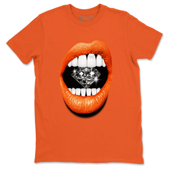 Sneaker match tees – Streetwear Graphic Tees Air Jordan 1 Shattered Backboard Sneakers – Lips Diamond Graphic Tee Orange 2