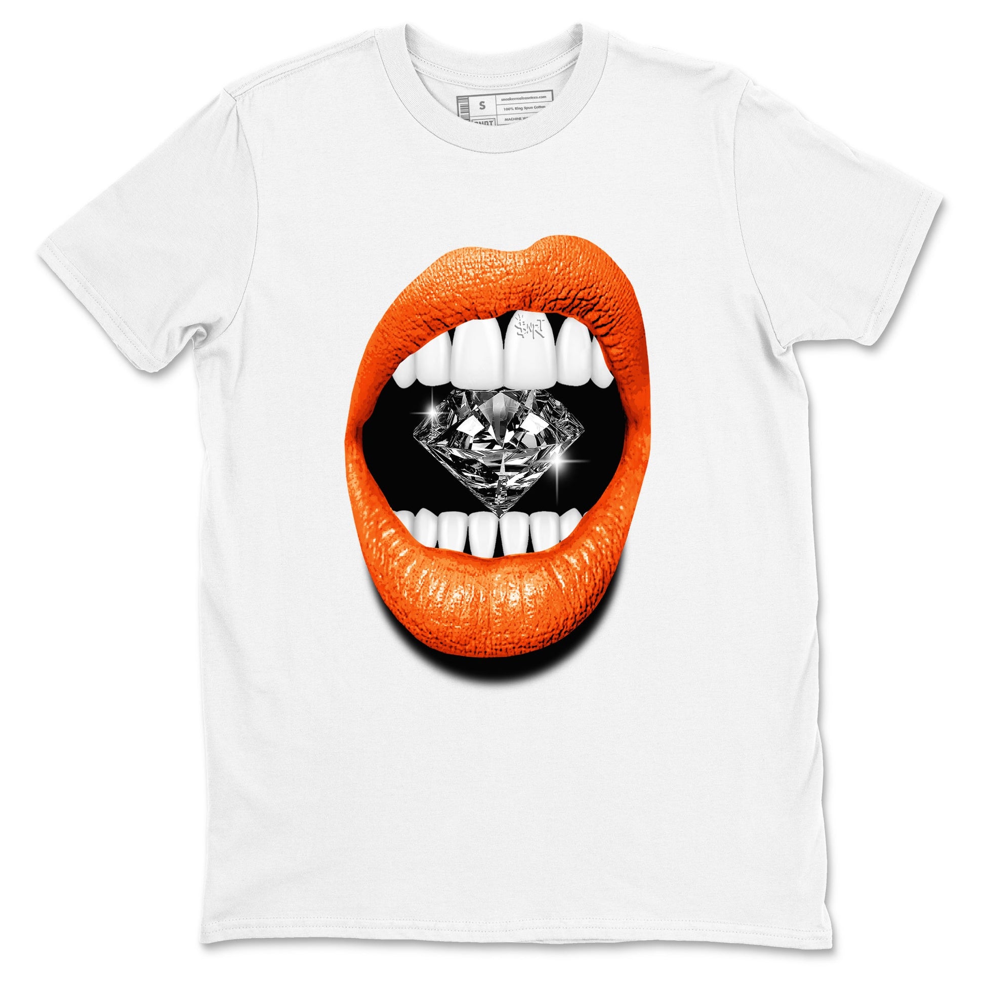 Sneaker match tees – Streetwear Graphic Tees Air Jordan 1 Shattered Backboard Sneakers – Lips Diamond Graphic Tee White 2