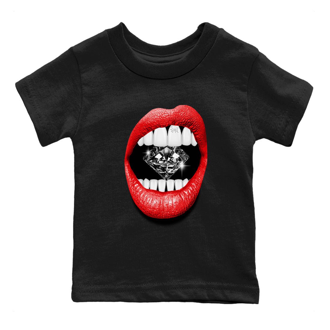 11s Bred Velvet shirts to match jordans Lips Diamond sneaker match tees Air Jordan 11 Bred Velvet match shoes to clothes SNRT Sneaker Tees Youth Baby Black 2 tee