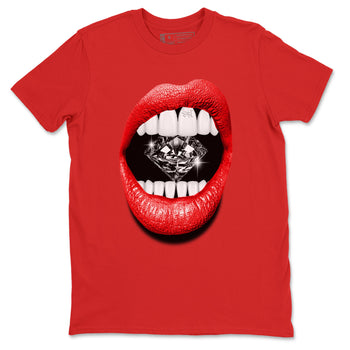 11s Bred Velvet shirts to match jordans Lips Diamond sneaker match tees Air Jordan 11 Bred Velvet match shoes to clothes SNRT Sneaker Tees unisex cotton Red 2 shirts
