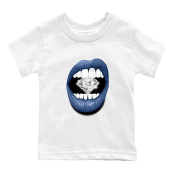 11s Diffused Blue shirts to match jordans Lips Diamond sneaker match tees Air Jordan 11 Diffused Blue SNRT Sneaker Tees streetwear brand Baby and Youth White 2 cotton tee