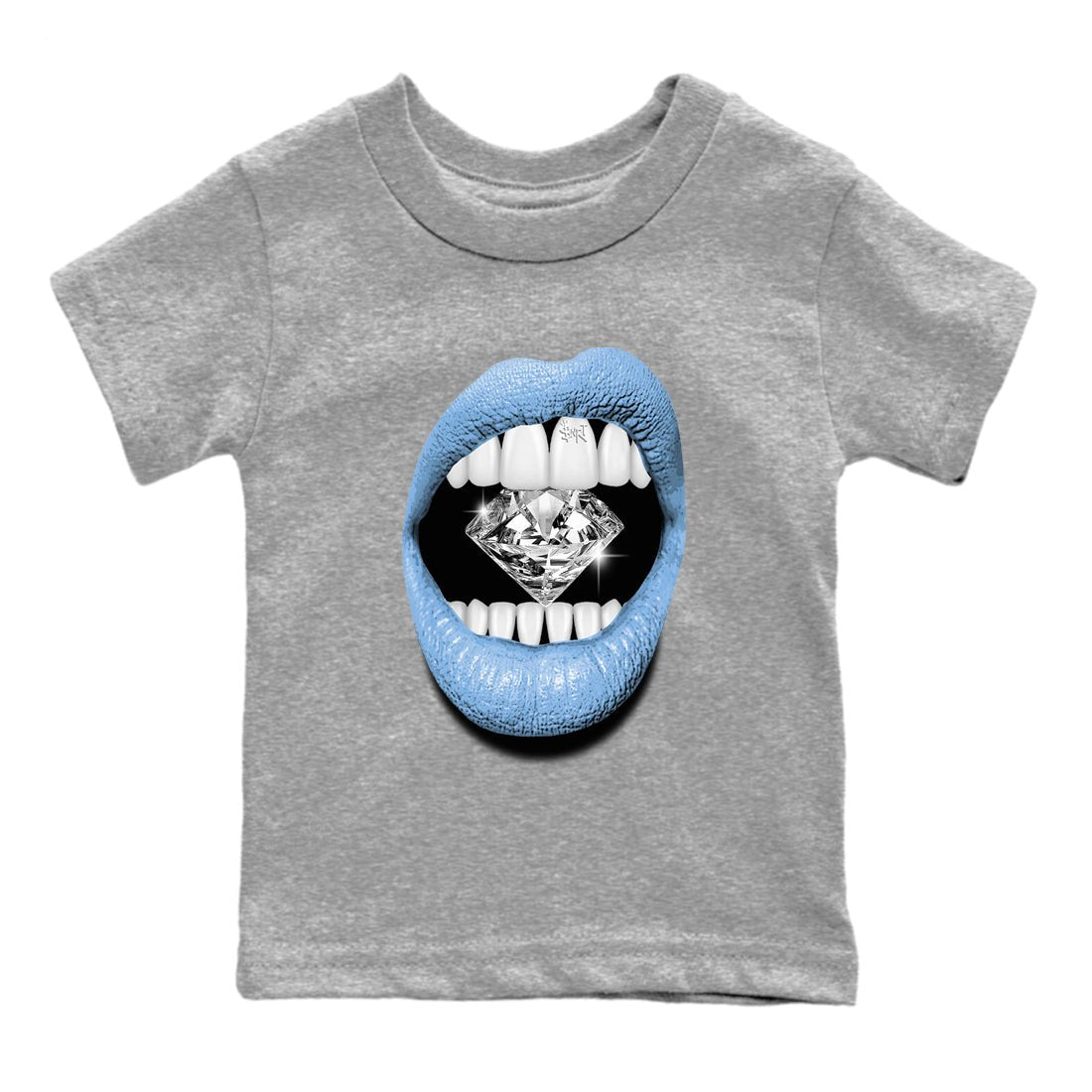 AJ11 Retro Legend Blue shirts to match jordans Lips Diamond best t shirts to wear with jordans 11s Legend Blue match shoes to clothes SNRT Sneaker Tees Youth Baby Heather Grey 2 tee