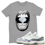 Jordan 11 Low Snake shirts to match jordans Lips Diamond sneaker match tees Air Jordan 11 Year Of The Snake best t shirts to wear with jordans SNRT Sneaker Tees unisex cotton Heather Grey 1 shirts