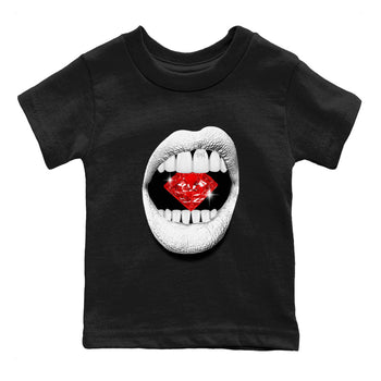 Air Jordan 12 Retro Taxi Flip shirts to match jordans Lips Diamond sneaker match tees 12s Red Taxi SNRT sneaker release tees baby toddler Black 2 cotton Shirt