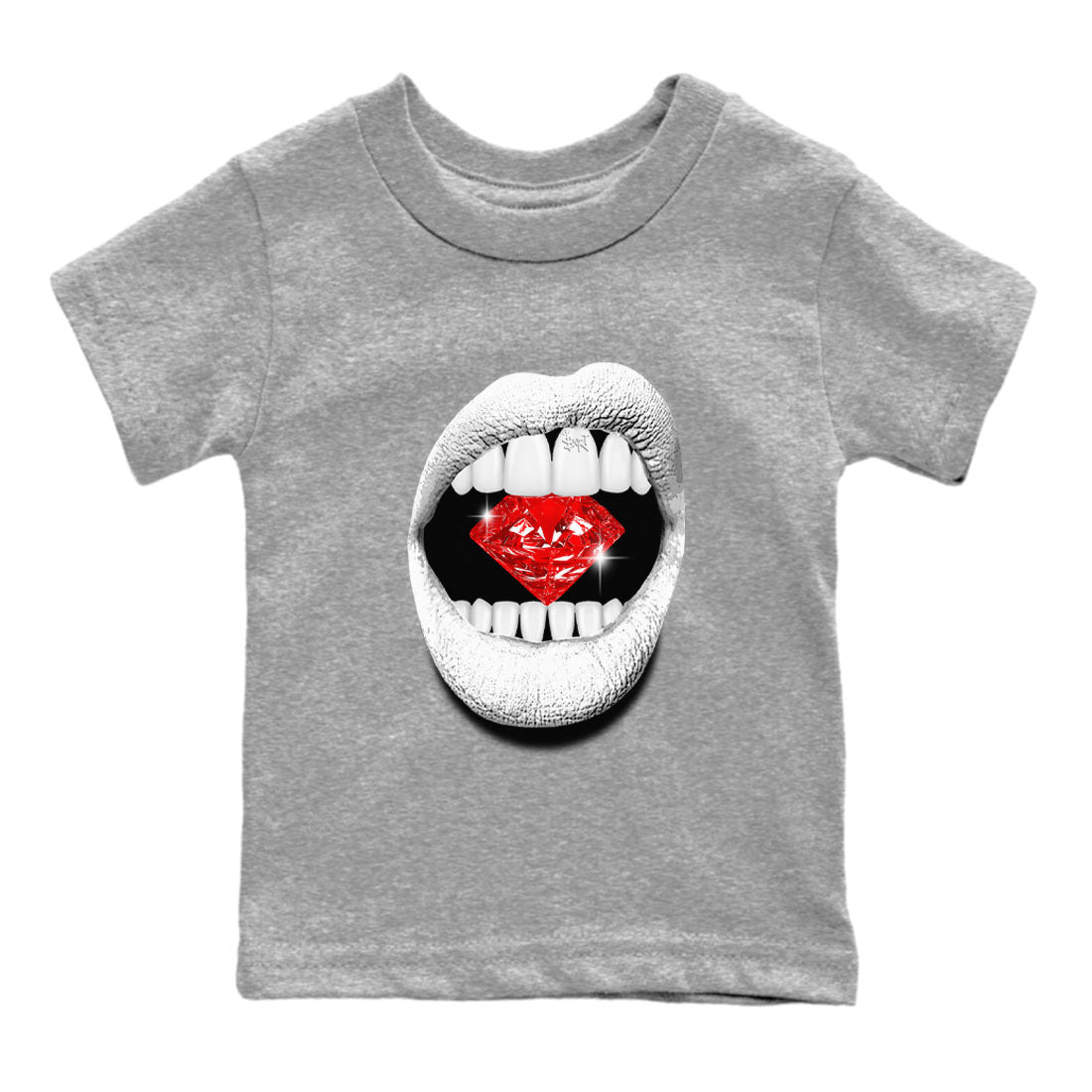 Air Jordan 12 Retro Taxi Flip shirts to match jordans Lips Diamond sneaker match tees 12s Red Taxi SNRT sneaker release tees baby toddler Heather Grey 2 cotton Shirt