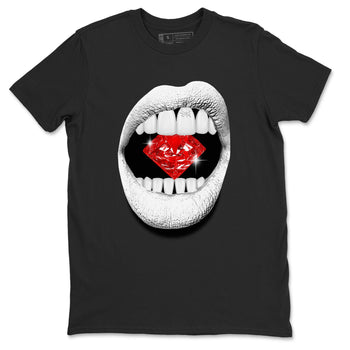 Air Jordan 12 Retro Taxi Flip shirts to match jordans Lips Diamond sneaker match tees 12s Red Taxi SNRT sneaker release Tees unisex cotton Black 2 crew neck shirt