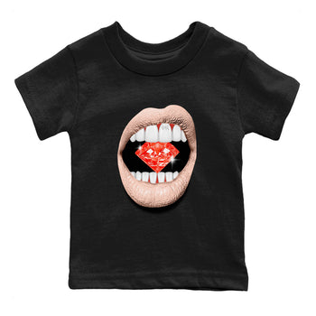 13s Dune Red shirts to match jordans Lips Diamond sneaker match tees Air Jordan 13 Dune Red SNRT Sneaker Tees streetwear brand Baby and Youth Black 2 cotton tee