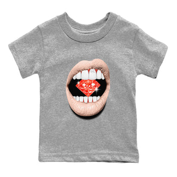 13s Dune Red shirts to match jordans Lips Diamond sneaker match tees Air Jordan 13 Dune Red SNRT Sneaker Tees streetwear brand Baby and Youth Heather Grey 2 cotton tee