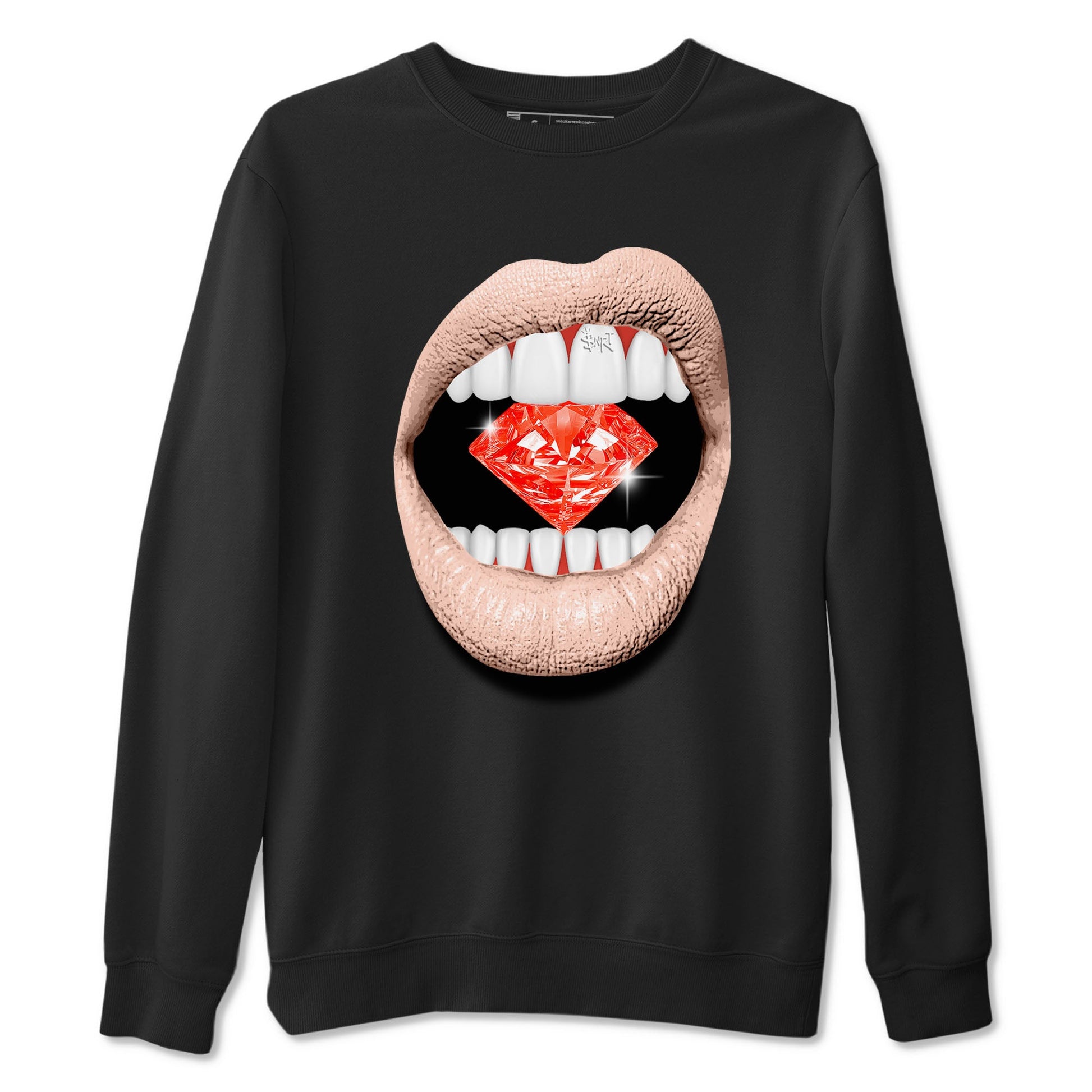 13s Dune Red shirts to match jordans Lips Diamond sneaker match tees Air Jordan 13 Dune Red SNRT Sneaker Tees streetwear brand Black 2 unisex cotton tee