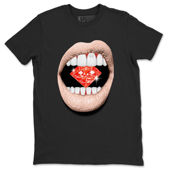 13s Dune Red shirts to match jordans Lips Diamond sneaker match tees Air Jordan 13 Dune Red SNRT Sneaker Tees streetwear brand Black 2 unisex cotton tee