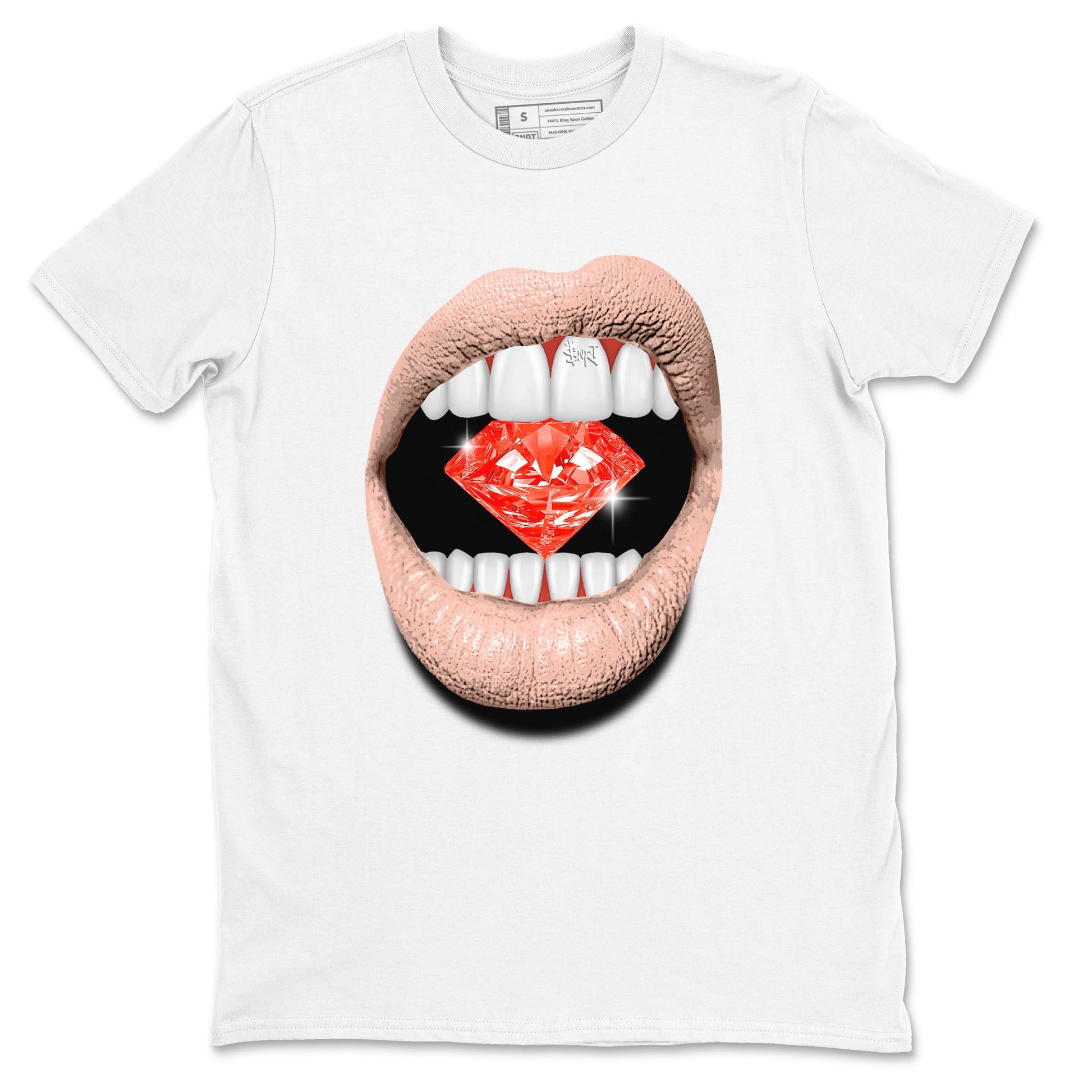 13s Dune Red shirts to match jordans Lips Diamond sneaker match tees Air Jordan 13 Dune Red SNRT Sneaker Tees streetwear brand White 2 unisex cotton tee