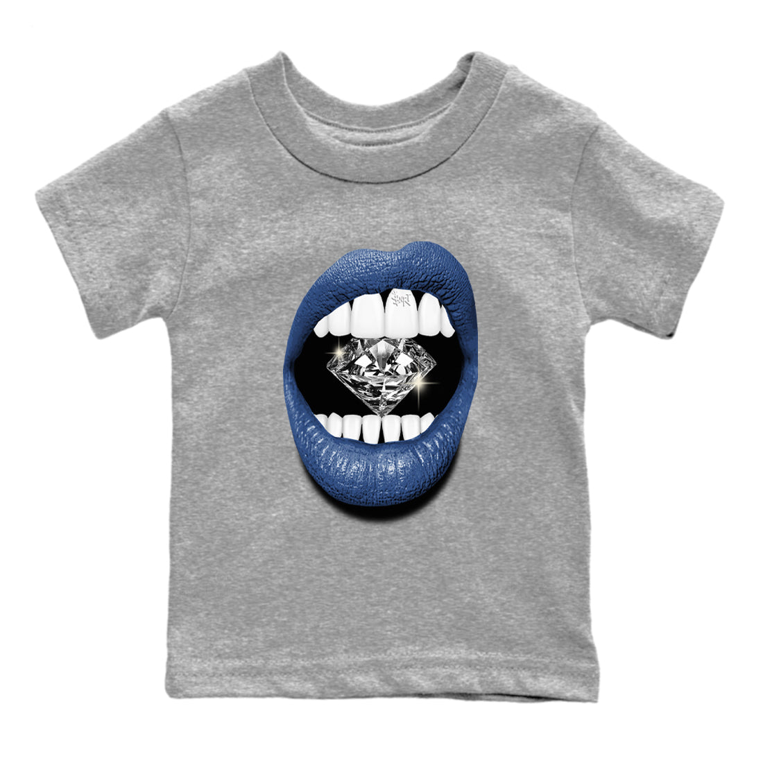 A Ma Maniere Air Jordan 3 Diffused Blue shirts to match jordans Lips Diamond graphic tee Jordan 3 For The Love best t-shirts to wear with jordans SNRT Sneaker Tees Youth Baby Heather Grey 2 tee