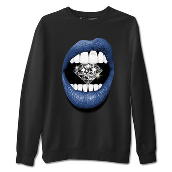 A Ma Maniere Air Jordan 3 Diffused Blue shirts to match jordans Lips Diamond graphic tee Jordan 3 For The Love best t-shirts to wear with jordans SNRT Sneaker Tees unisex cotton Black 2 shirts