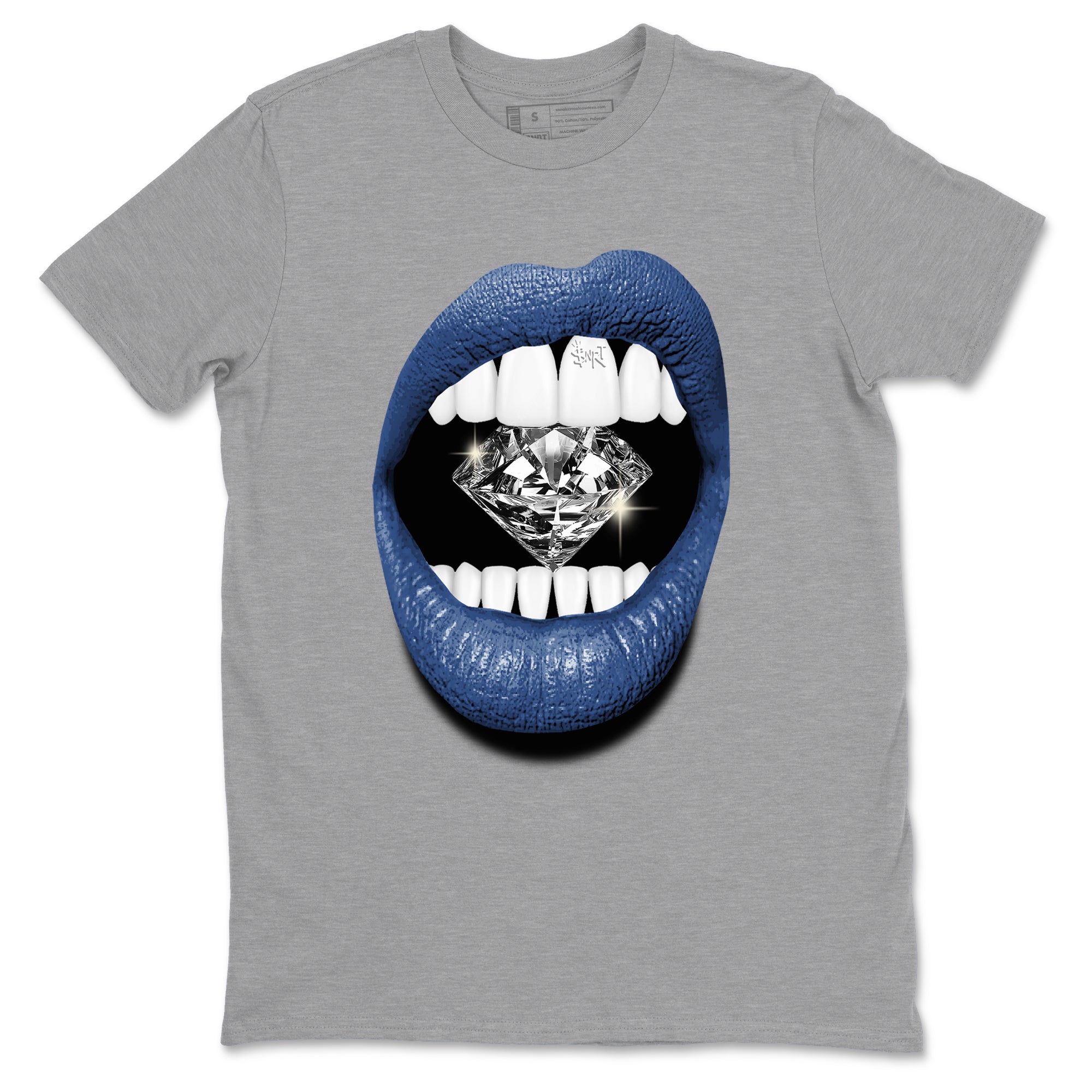 A Ma Maniere Air Jordan 3 Diffused Blue shirts to match jordans Lips Diamond graphic tee Jordan 3 For The Love best t-shirts to wear with jordans SNRT Sneaker Tees unisex cotton Heather Grey 2 shirts