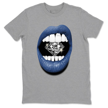 A Ma Maniere Air Jordan 3 Diffused Blue shirts to match jordans Lips Diamond graphic tee Jordan 3 For The Love best t-shirts to wear with jordans SNRT Sneaker Tees unisex cotton Heather Grey 2 shirts