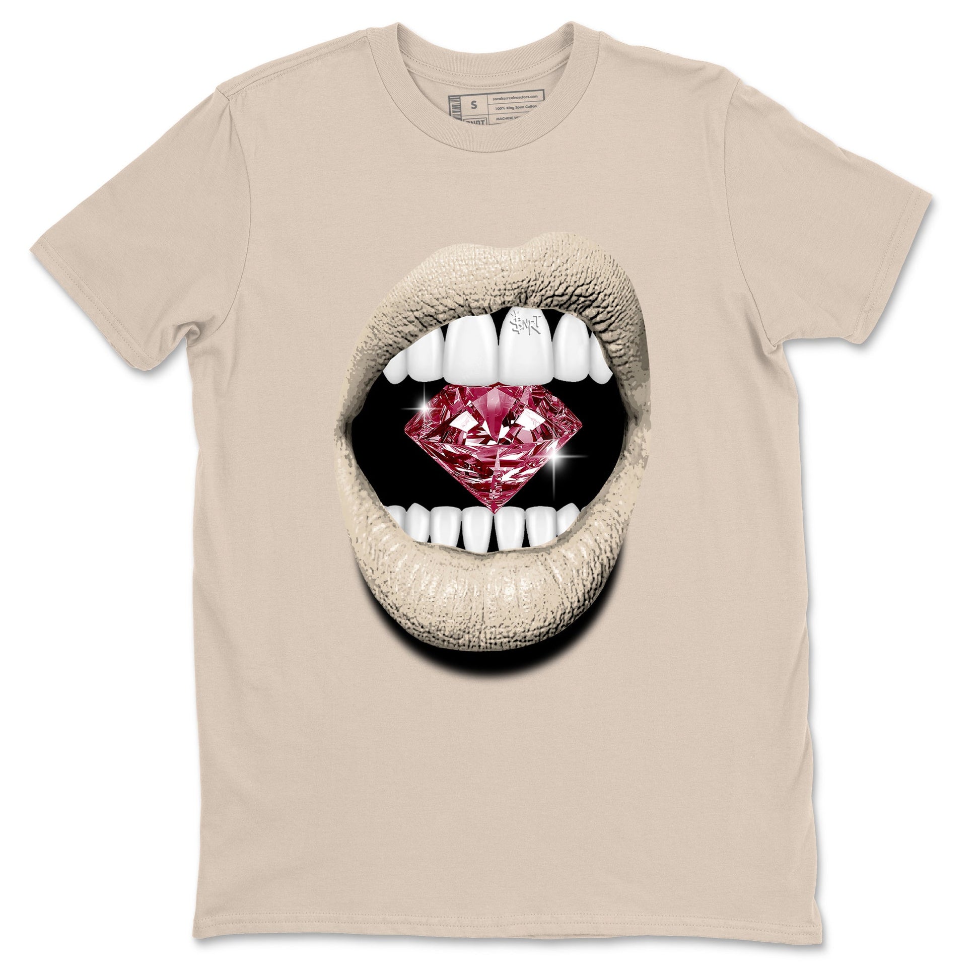 4s A Ma Maniere x Fossil Stone shirts to match jordans Lips Diamond sneaker match tees Air Jordan 4 A Ma Maniere x Fossil Stone match shoes to clothes SNRT Sneaker Tees unisex cotton Sand 2 shirts