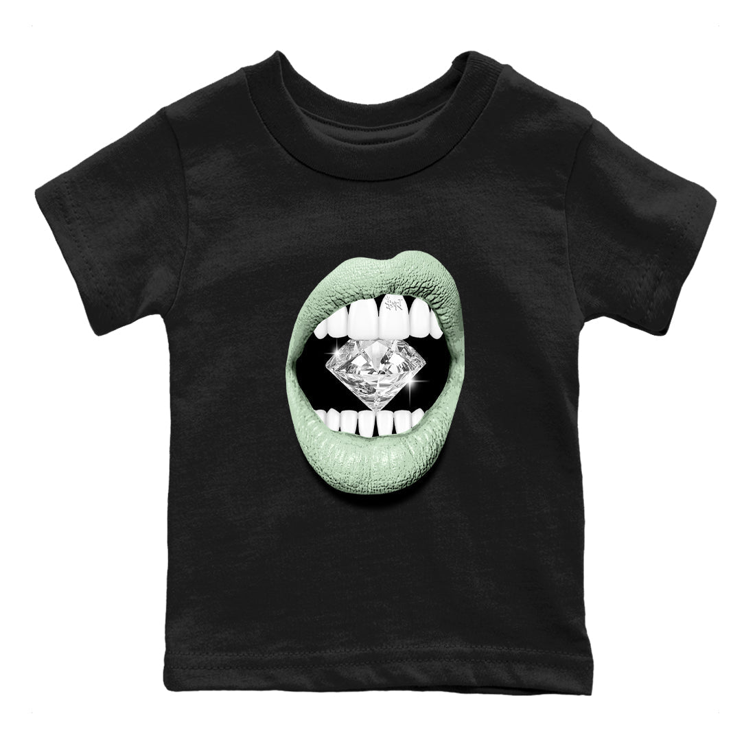 4s seafoam shirts to match jordans Lips Diamond sneaker match tees Air Jordan 4 Abundance match shoes to clothes SNRT Sneaker Tees Youth Baby Black 2 tee