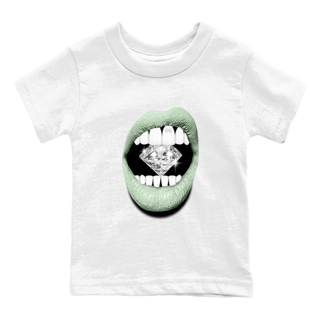 4s seafoam shirts to match jordans Lips Diamond sneaker match tees Air Jordan 4 Abundance match shoes to clothes SNRT Sneaker Tees Youth Baby White 2 tee