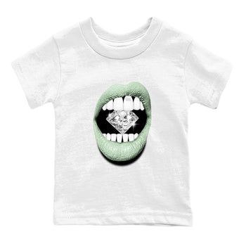 4s seafoam shirts to match jordans Lips Diamond sneaker match tees Air Jordan 4 Abundance match shoes to clothes SNRT Sneaker Tees Youth Baby White 2 tee
