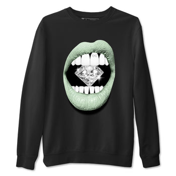 4s seafoam shirts to match jordans Lips Diamond sneaker match tees Air Jordan 4 Abundance match shoes to clothes SNRT Sneaker Tees unisex cotton Black 2 shirts