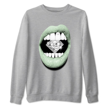 4s seafoam shirts to match jordans Lips Diamond sneaker match tees Air Jordan 4 Abundance match shoes to clothes SNRT Sneaker Tees unisex cotton Heather Grey 2 shirts