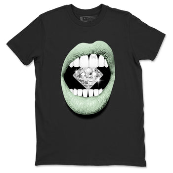 4s seafoam shirts to match jordans Lips Diamond sneaker match tees Air Jordan 4 Abundance match shoes to clothes SNRT Sneaker Tees unisex cotton Black 2 shirts