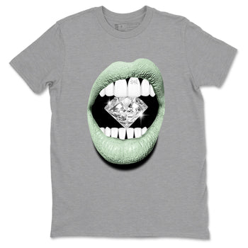 4s seafoam shirts to match jordans Lips Diamond sneaker match tees Air Jordan 4 Abundance match shoes to clothes SNRT Sneaker Tees unisex cotton Heather Grey 2 shirts