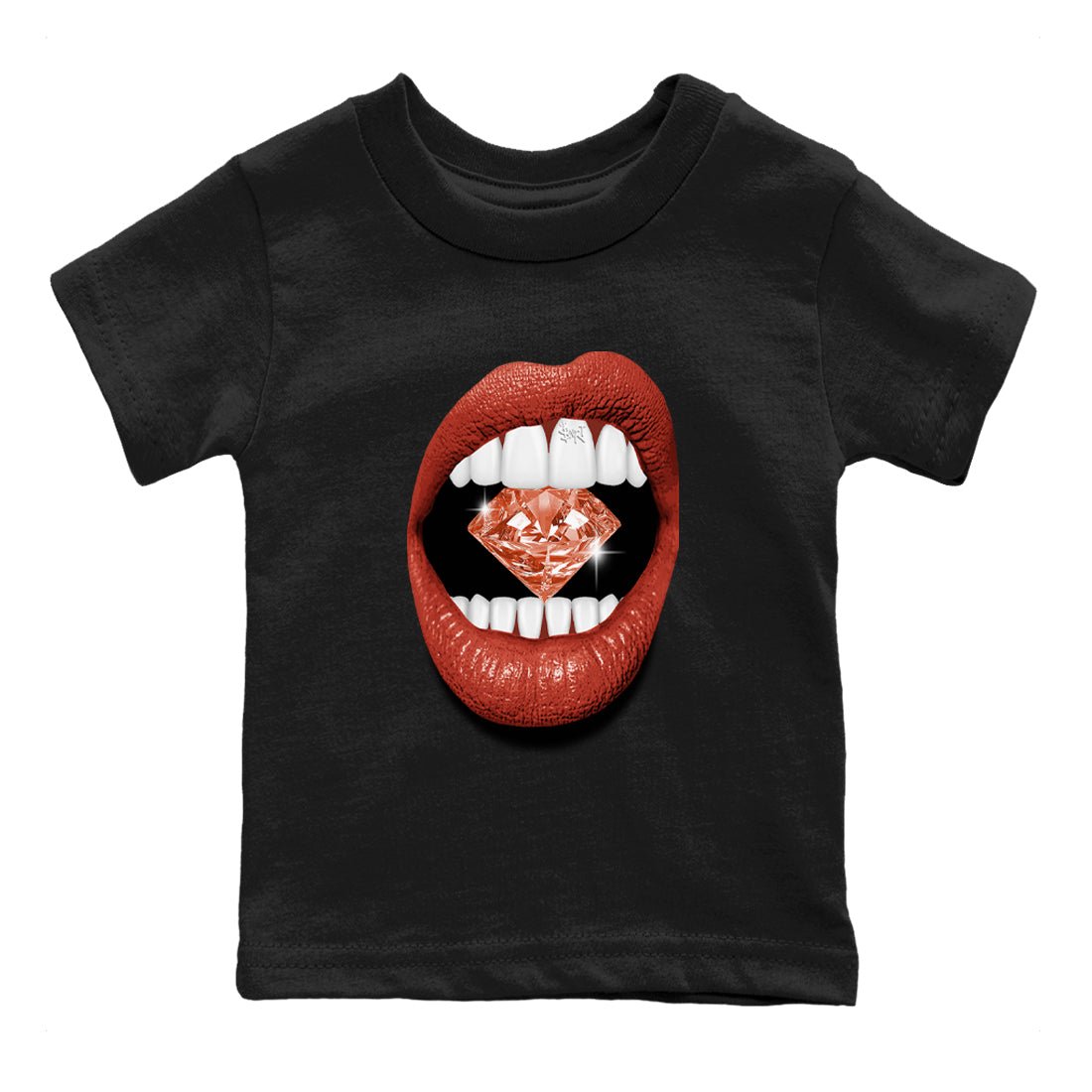 4s Brick By Brick best t shirts to wear with jordans Lips Diamond sneaker match tees Nigel Sylvester x Air Jordan 4 Brick by Brick match shoes to clothes SNRT Sneaker Tees Youth Baby Black 2 tee