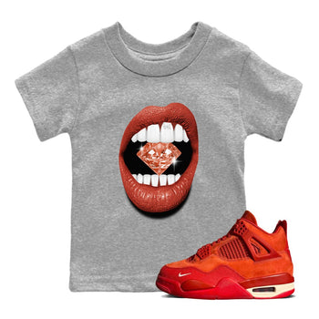 4s Brick By Brick best t shirts to wear with jordans Lips Diamond sneaker match tees Nigel Sylvester x Air Jordan 4 Brick by Brick match shoes to clothes SNRT Sneaker Tees Youth Baby Heather Grey 1 tee