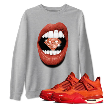 4s Brick By Brick best t shirts to wear with jordans Lips Diamond sneaker match tees Nigel Sylvester x Air Jordan 4 Brick by Brick match shoes to clothes SNRT Sneaker Tees unisex cotton Heather Grey 1 shirts