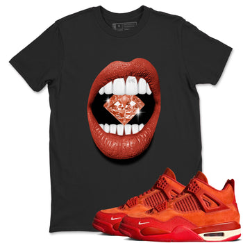 4s Brick By Brick best t shirts to wear with jordans Lips Diamond sneaker match tees Nigel Sylvester x Air Jordan 4 Brick by Brick match shoes to clothes SNRT Sneaker Tees unisex cotton Black 1 shirts