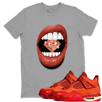 4s Brick By Brick best t shirts to wear with jordans Lips Diamond sneaker match tees Nigel Sylvester x Air Jordan 4 Brick by Brick match shoes to clothes SNRT Sneaker Tees unisex cotton Heather Grey 1 shirts