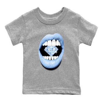 4s Forget Me Not shirts to match jordans Lips Diamond graphic tees Air Jordan 4 Forget Me Not match shoes to clothes SNRT Sneaker Tees Youth Baby Heather Grey 2 tee