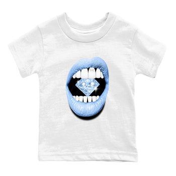 4s Forget Me Not shirts to match jordans Lips Diamond graphic tees Air Jordan 4 Forget Me Not match shoes to clothes SNRT Sneaker Tees Youth Baby White 2 tee