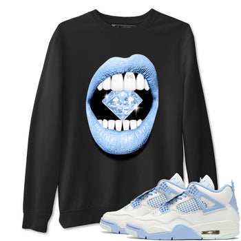 4s Forget Me Not shirts to match jordans Lips Diamond graphic tees Air Jordan 4 Forget Me Not match shoes to clothes SNRT Sneaker Tees unisex cotton Black 1 shirts
