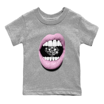 4s Orchid shirts to match jordans Lips Diamond sneaker match tees Air Jordan 4 Orchid match shoes to clothes SNRT Sneaker Tees Youth Baby Heather Grey 2 tee