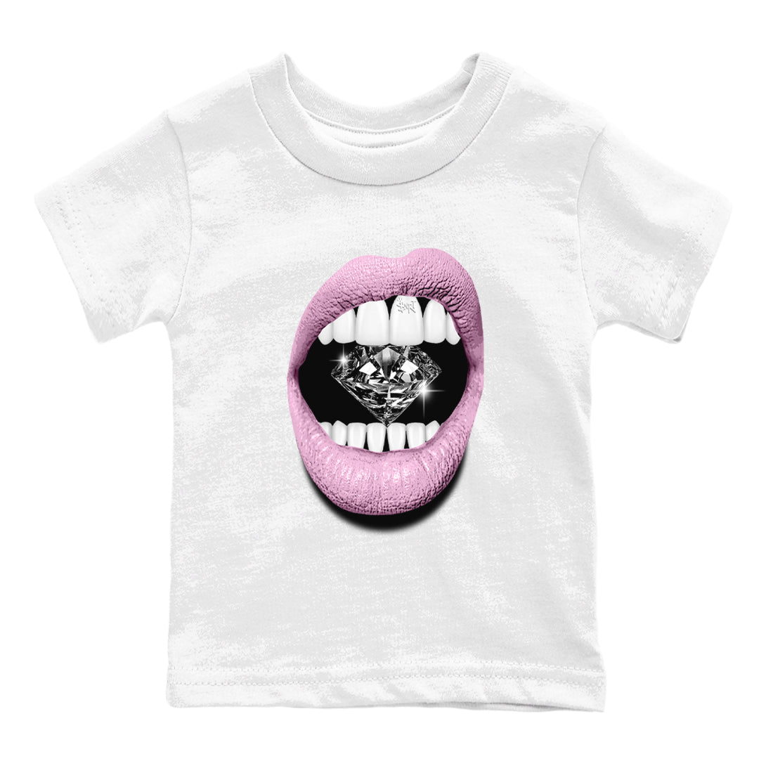 4s Orchid shirts to match jordans Lips Diamond sneaker match tees Air Jordan 4 Orchid match shoes to clothes SNRT Sneaker Tees Youth Baby White 2 tee